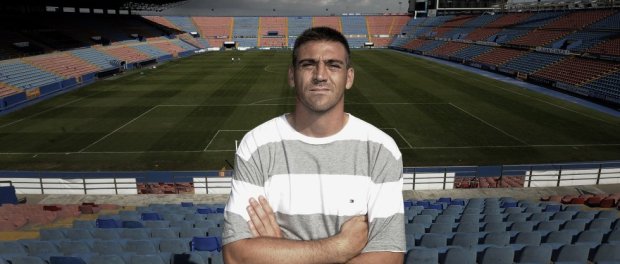 Ballesteros, en el campo del Levante. / JOSÉ JORDÁN