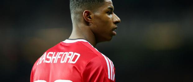 Marcus Rashford con el Manchester United en Europa League. / Foto: Fox Sports